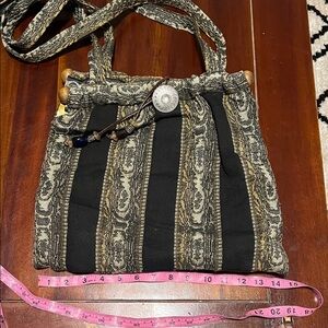 Stylish Black and Brown and green Women's Bag